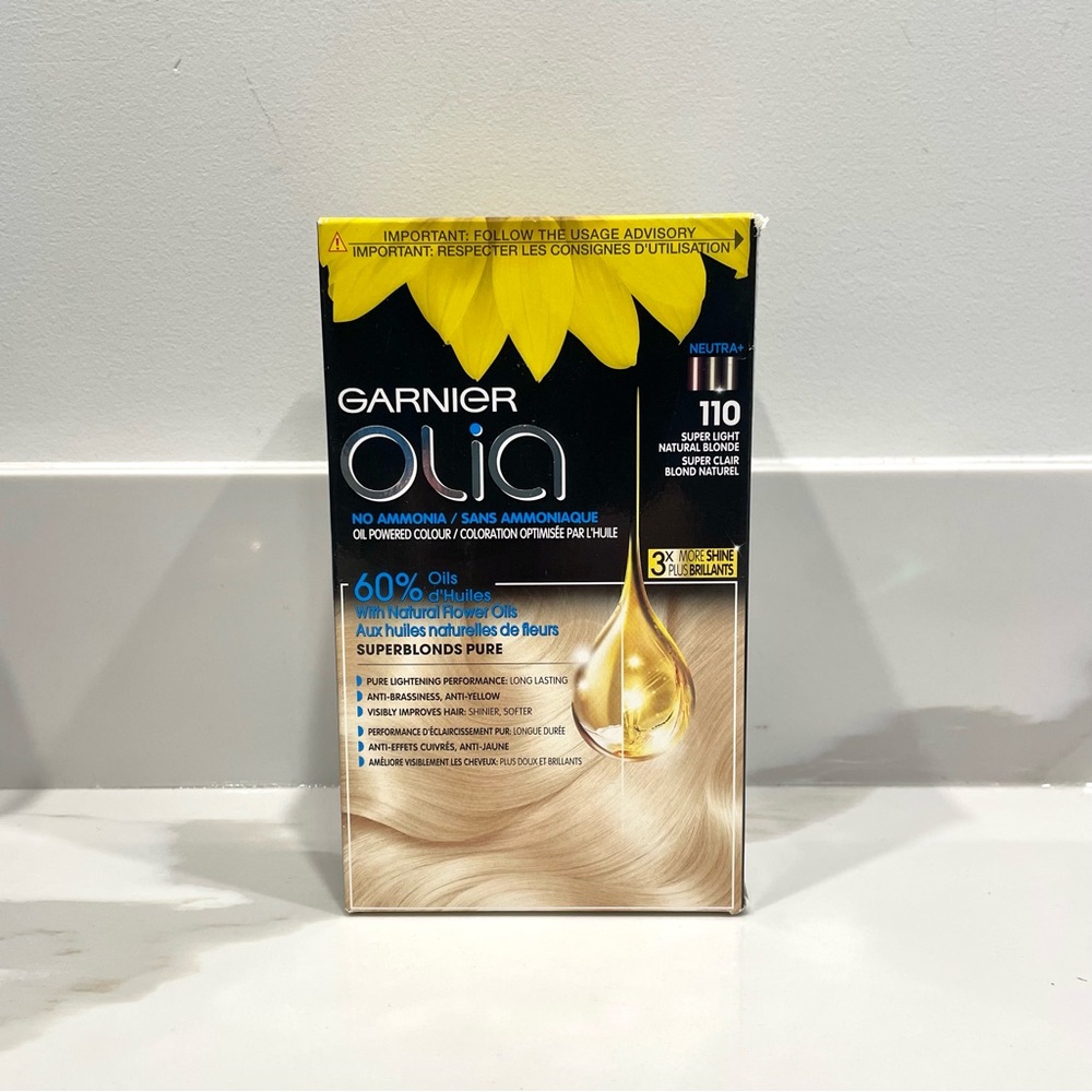 🟠5/$25 NEW Garnier Olia Hair Dye (110 Super Light Natural Blonde)